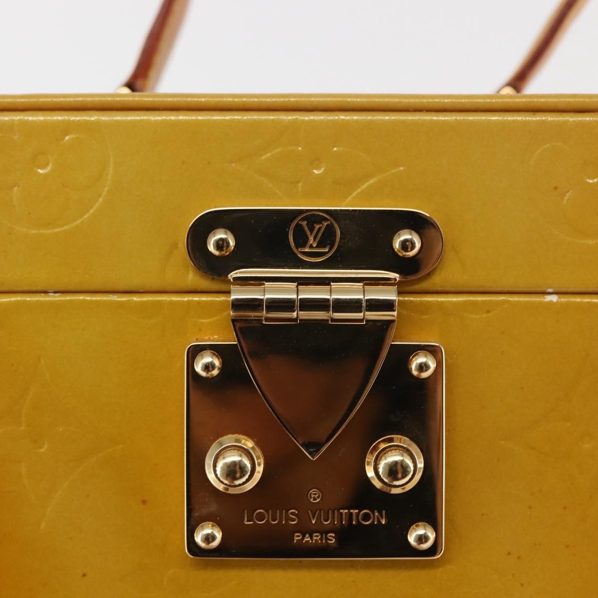 Louis Vuitton Bleecker Box Bag Monogram Vernis Beige Patent_Leather Clutche & Pouche Bag (Pre-Owned)