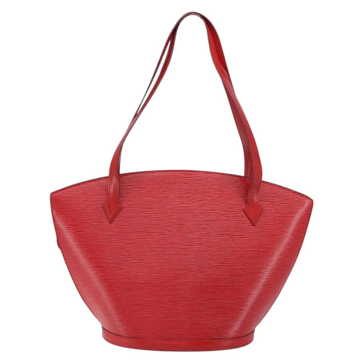 Louis Vuitton Saint Jacques Handbag Epi Leather Red Leather Shoulder Bag Bag (Pre-Owned)