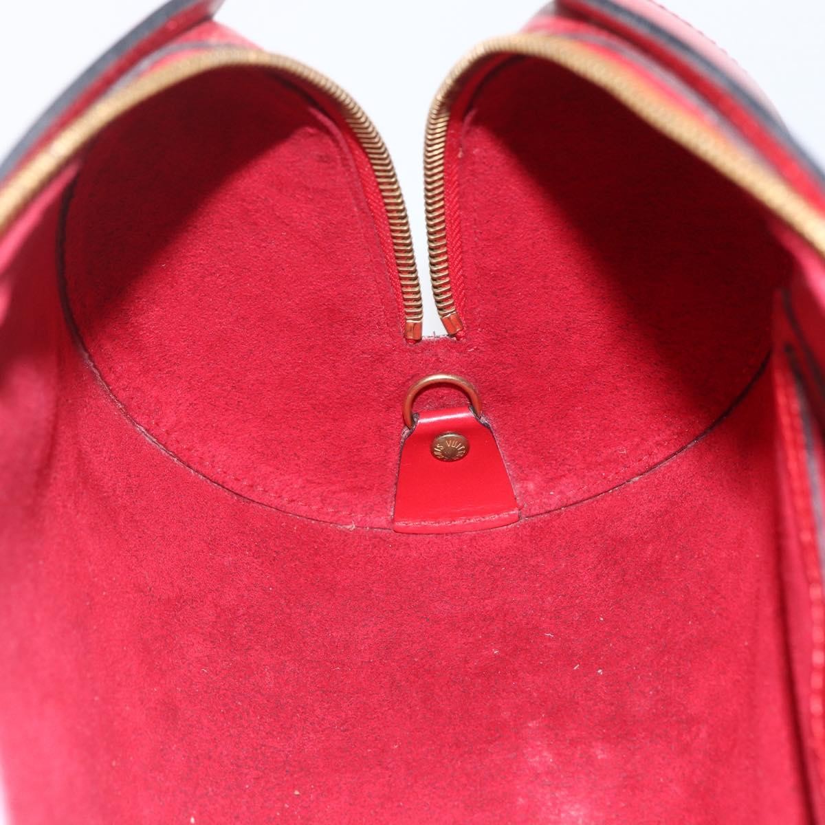 Louis Vuitton Soufflot Handbag Epi Leather Red Leather Shoulder Bag Bag (Pre-Owned)