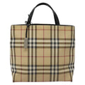 Burberry Nova Check Handbag Nova Check Canvas Beige Canvas Handbag (Pre-Owned)