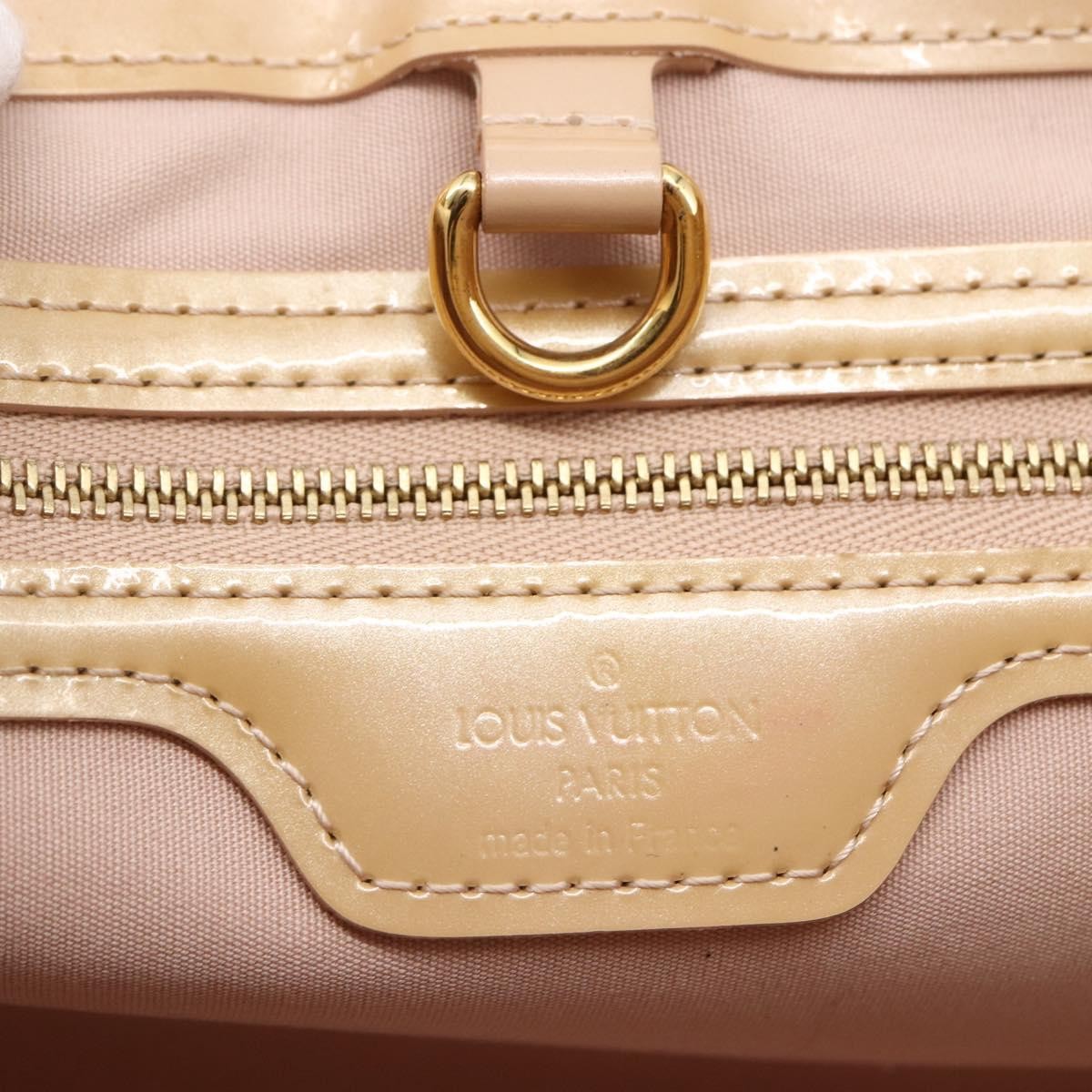 Louis Vuitton Wilshire Handbag Monogram Vernis Beige Patent_Leather Handbag (Pre-Owned)