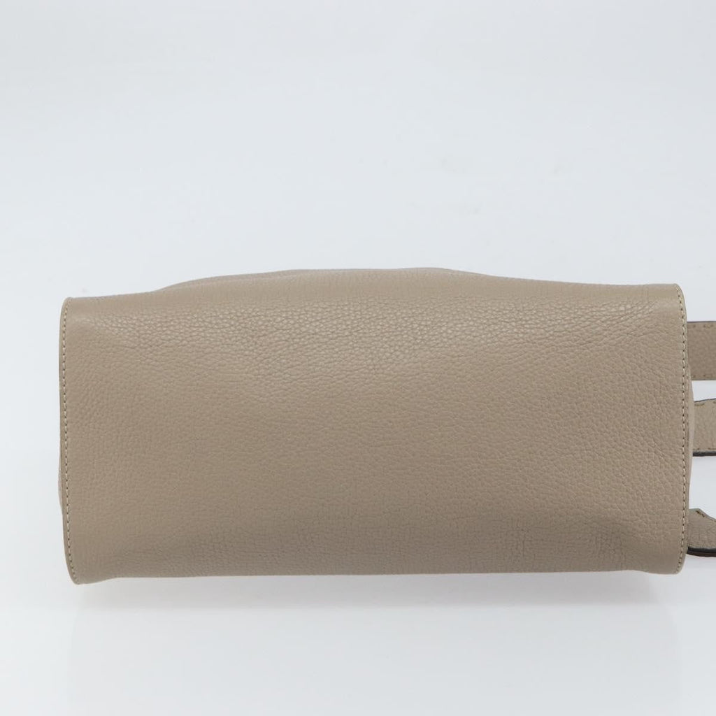 Fendi Selleria Lei Bag Leather Gray Leather Handbag (Pre-Owned)