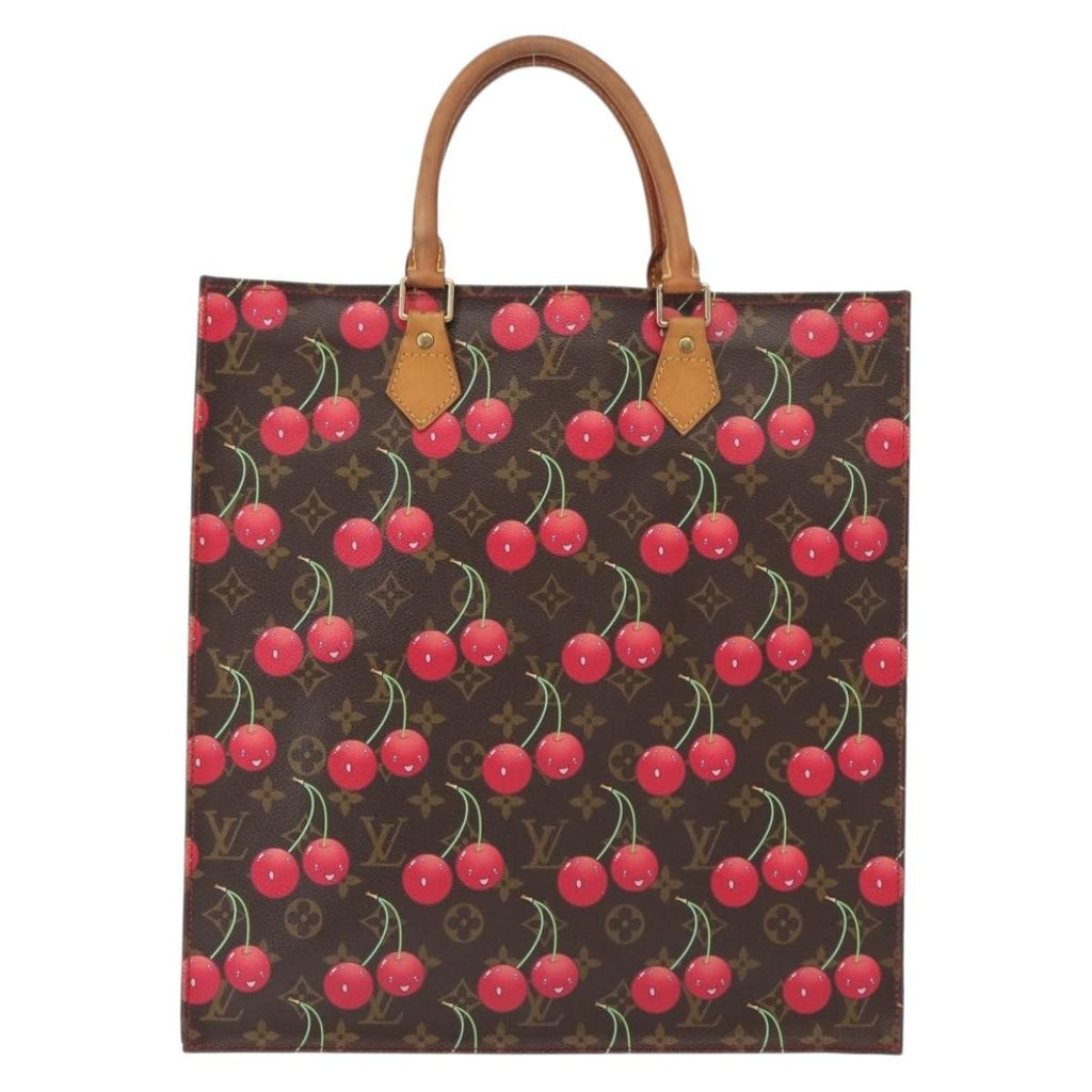 Louis Vuitton Sac Plat Bag Limited Edition Monogram Cerises Brown Canvas Handbag (Pre-Owned)