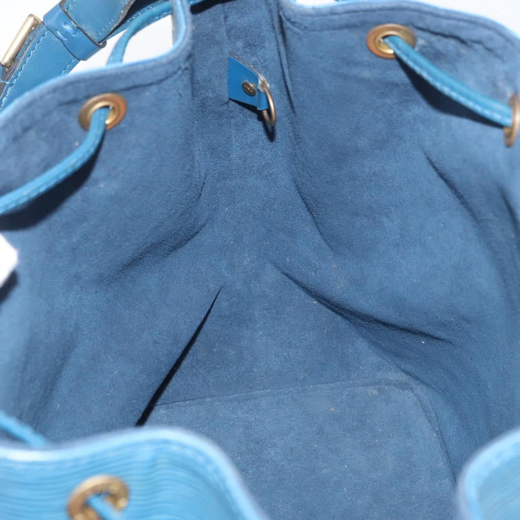Louis Vuitton Petit Noe Handbag Epi Leather Blue Leather Shoulder Bag Bag (Pre-Owned)