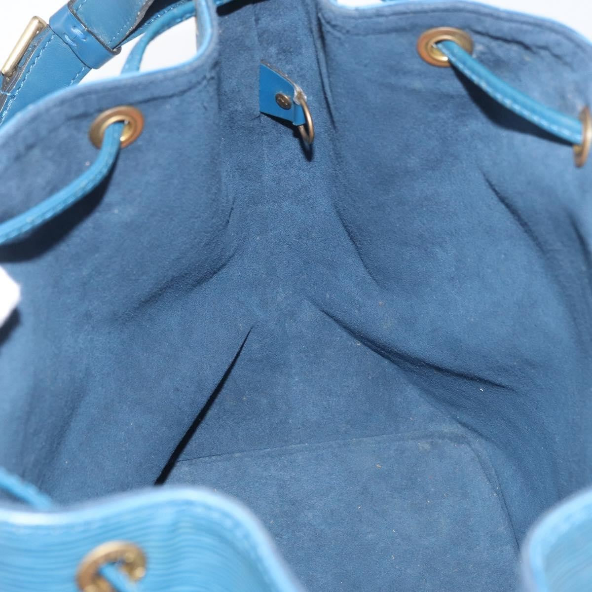 Louis Vuitton Petit Noe Handbag Epi Leather Blue Leather Shoulder Bag Bag (Pre-Owned)