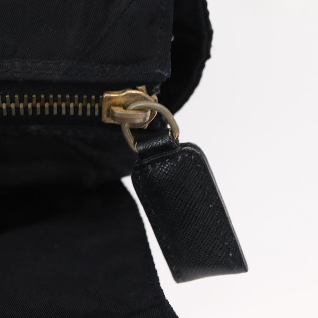 Prada Chain Shoulder Bag Tessuto Navy Nylon Shoulder Bag Bag (Pre-Owned)