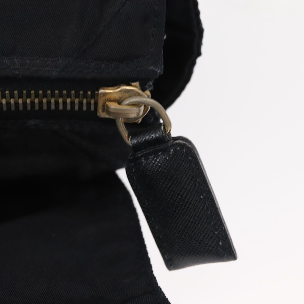 Prada Chain Shoulder Bag Tessuto Navy Nylon Shoulder Bag Bag (Pre-Owned)