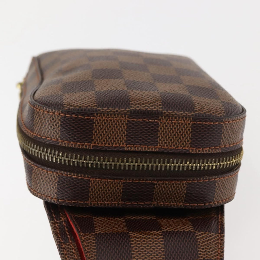 Louis Vuitton Geronimos Waist Bag Damier Brown Canvas Shoulder Bag Bag (Pre-Owned)