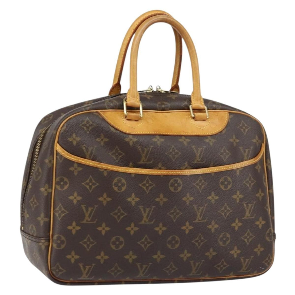 Louis Vuitton Deauville Handbag Monogram Canvas Brown Canvas Handbag (Pre-Owned)