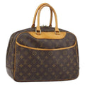 Louis Vuitton Deauville Handbag Monogram Canvas Brown Canvas Handbag (Pre-Owned)