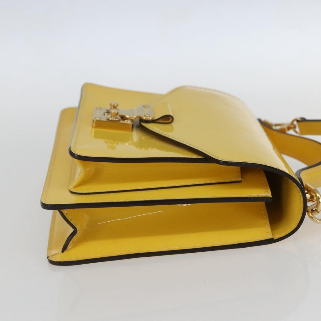 Louis Vuitton Monceau Handbag Vernis Yellow Patent_Leather Handbag (Pre-Owned)