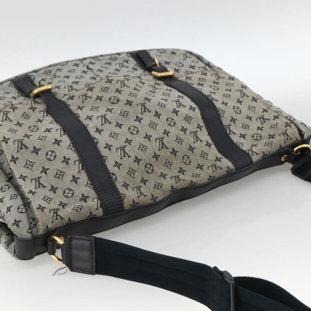 Louis Vuitton Sac Maman Handbag Mini Lin Blue Canvas Shoulder Bag Bag (Pre-Owned)