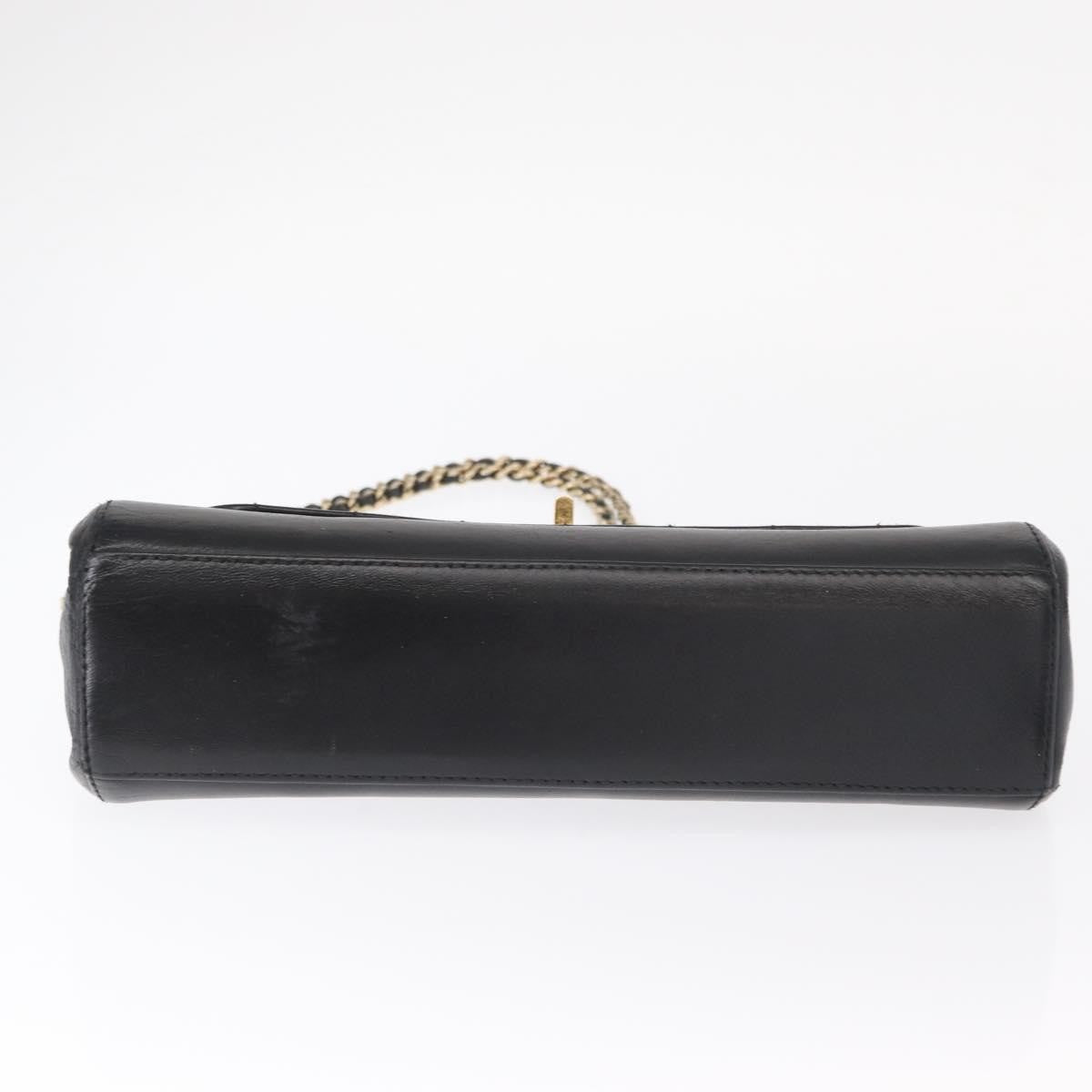 Chanel Chocolate Bar Accordion Reissue Flap Bag Quilted Lambskin Black Leather Shoulder Bag Bag (Pre-Owned)