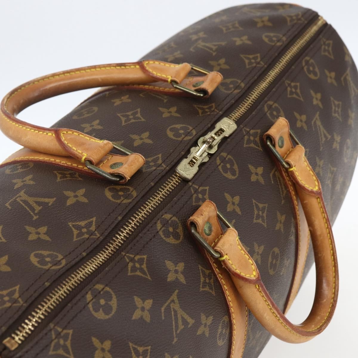 Louis Vuitton Keepall Bag Monogram Canvas Brown Canvas Travel Bag Bag (Pre-Owned)