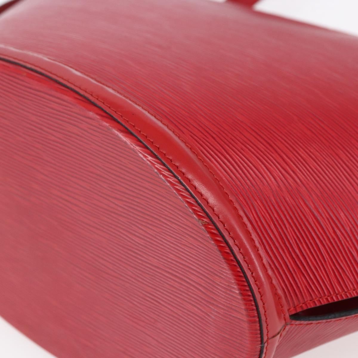 Louis Vuitton Saint Jacques Handbag Epi Leather Red Leather Shoulder Bag Bag (Pre-Owned)