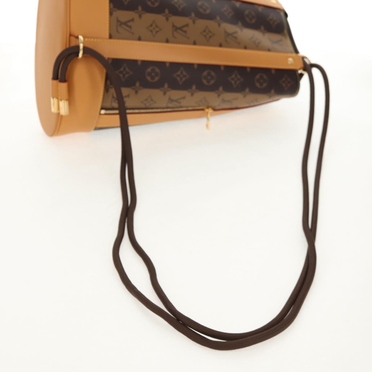 Louis Vuitton Nigo Randonnee Backpack Limited Edition Stripes Monogram Canvas Brown Canvas Shoulder Bag Bag (Pre-Owned)