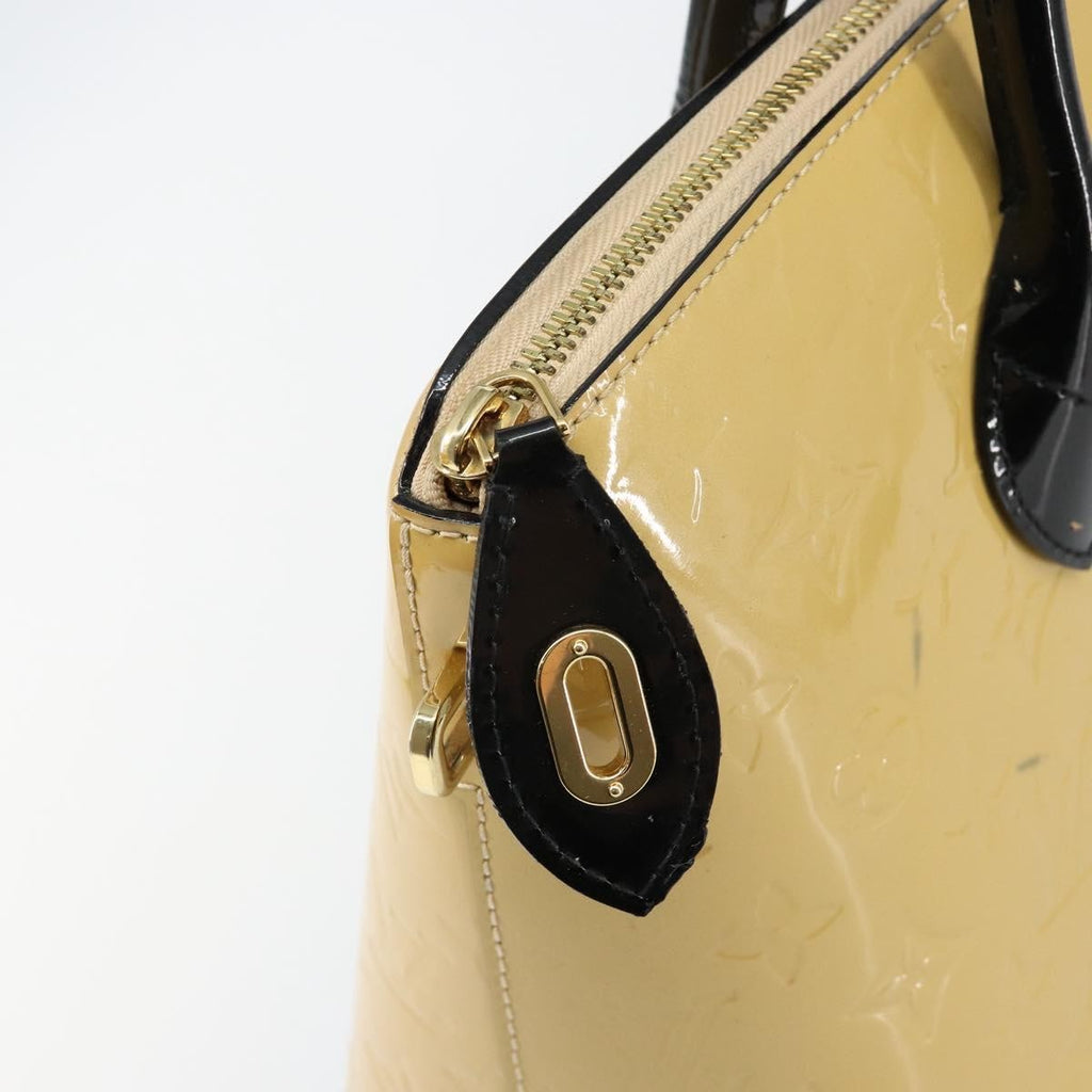 Louis Vuitton Lockit Handbag Monogram Vernis Beige Patent_Leather Tote Bag Bag (Pre-Owned)