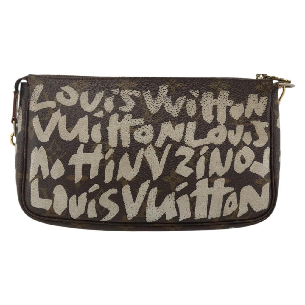 Louis Vuitton Pochette Accessoires Limited Edition Monogram Graffiti Brown Canvas Clutche & Pouche Bag (Pre-Owned)