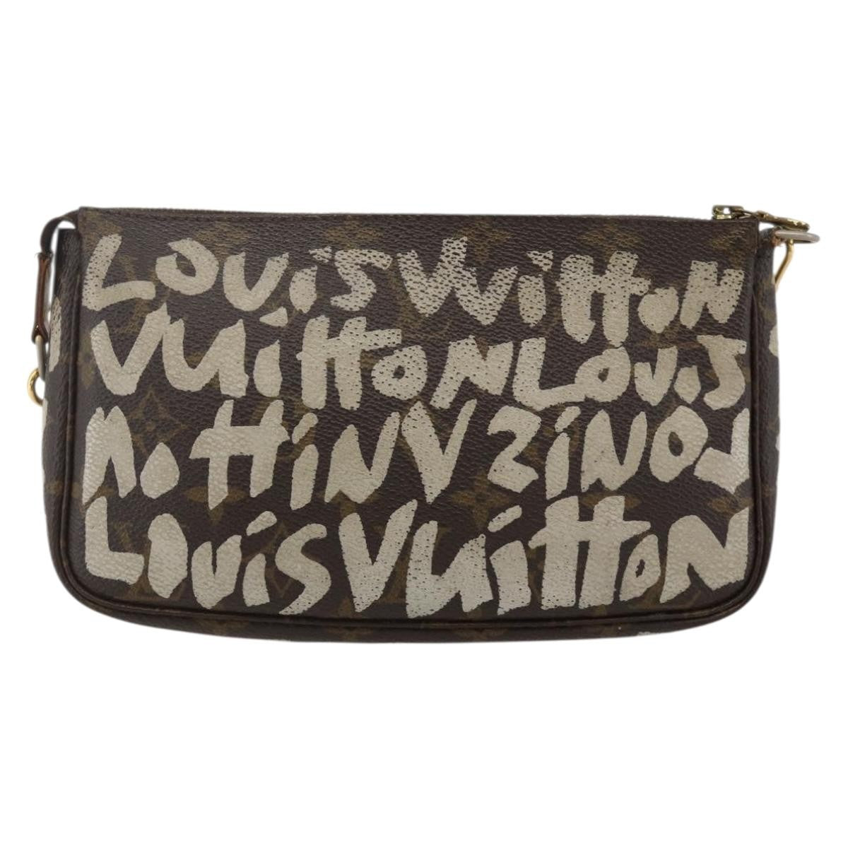 Louis Vuitton Pochette Accessoires Limited Edition Monogram Graffiti Brown Canvas Clutche & Pouche Bag (Pre-Owned)