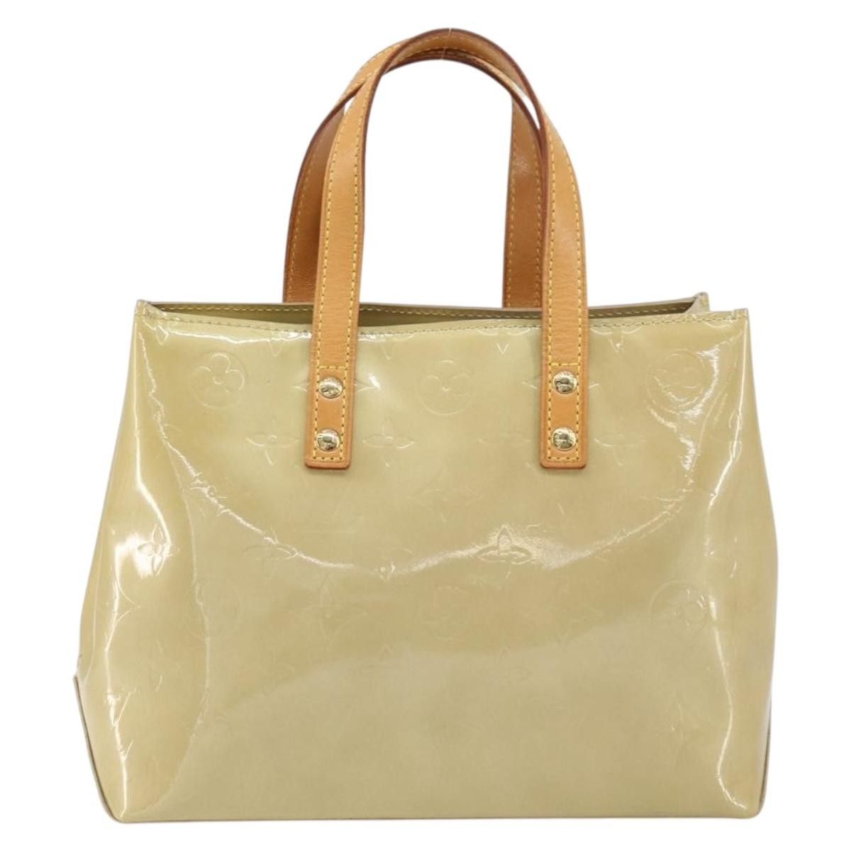 Louis Vuitton Reade Handbag Monogram Vernis Beige Patent_Leather Handbag (Pre-Owned)