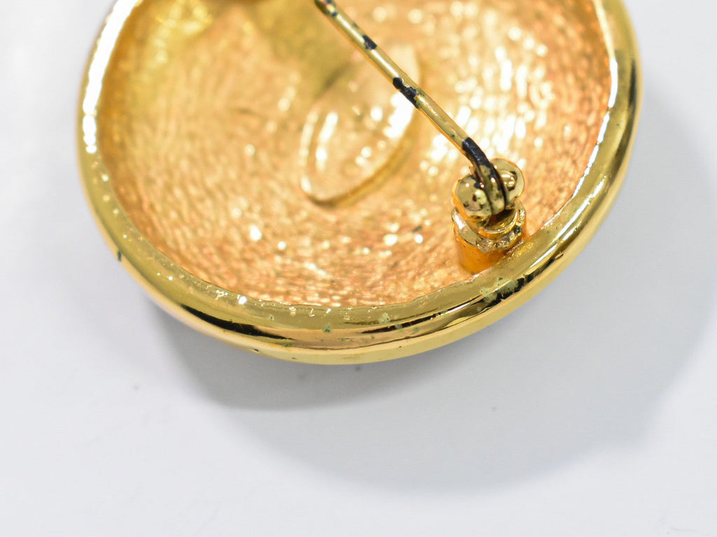 Chanel Cc Brooch Metal Gold Gold_Plated Brooch Jewelry (Pre-Owned)
