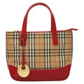 Burberry Nova Check Handbag Nova Check Canvas And Leather Beige Canvas Handbag (Pre-Owned)
