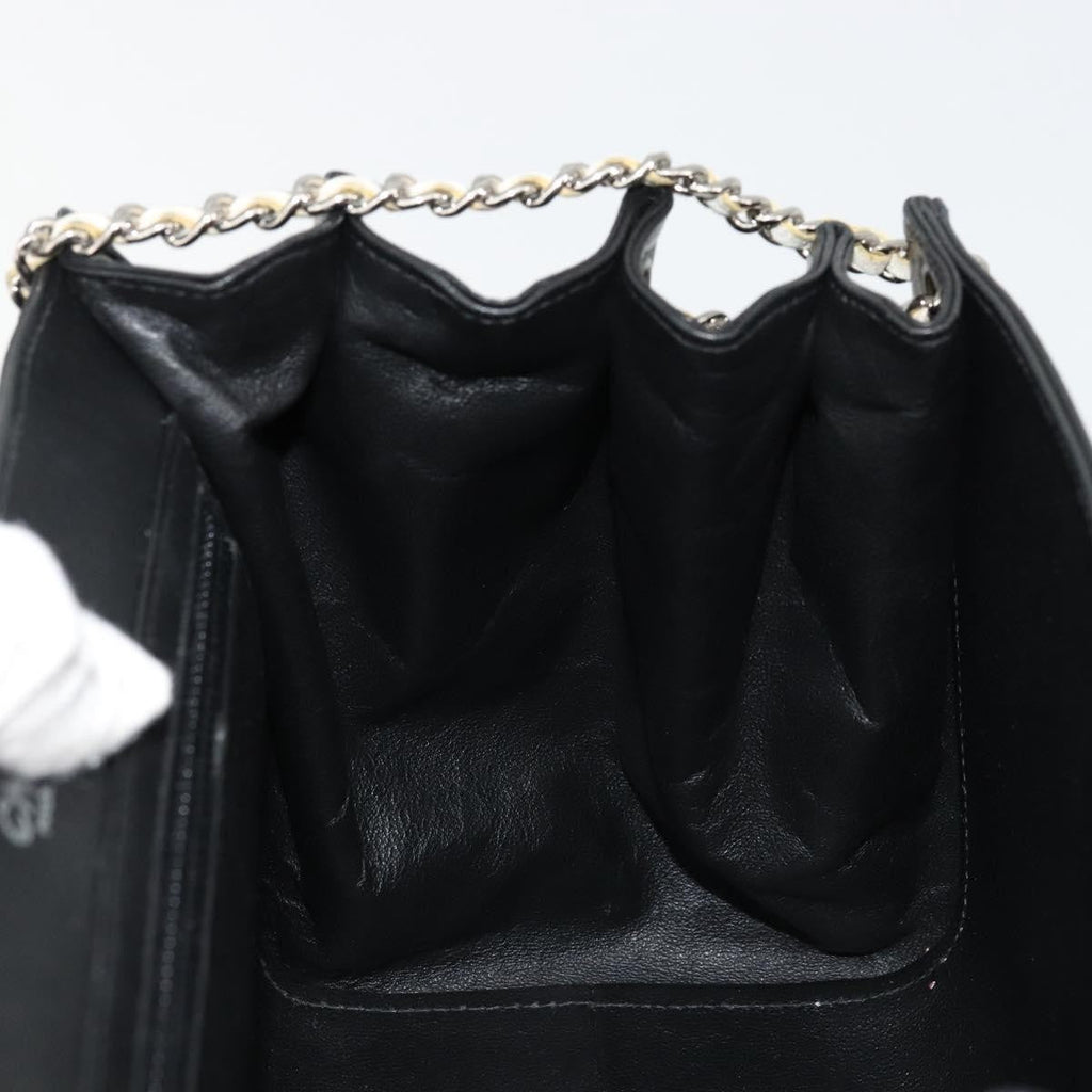 Chanel Chocolate Bar Accordion Reissue Flap Bag Quilted Lambskin Black Leather Handbag (Pre-Owned)