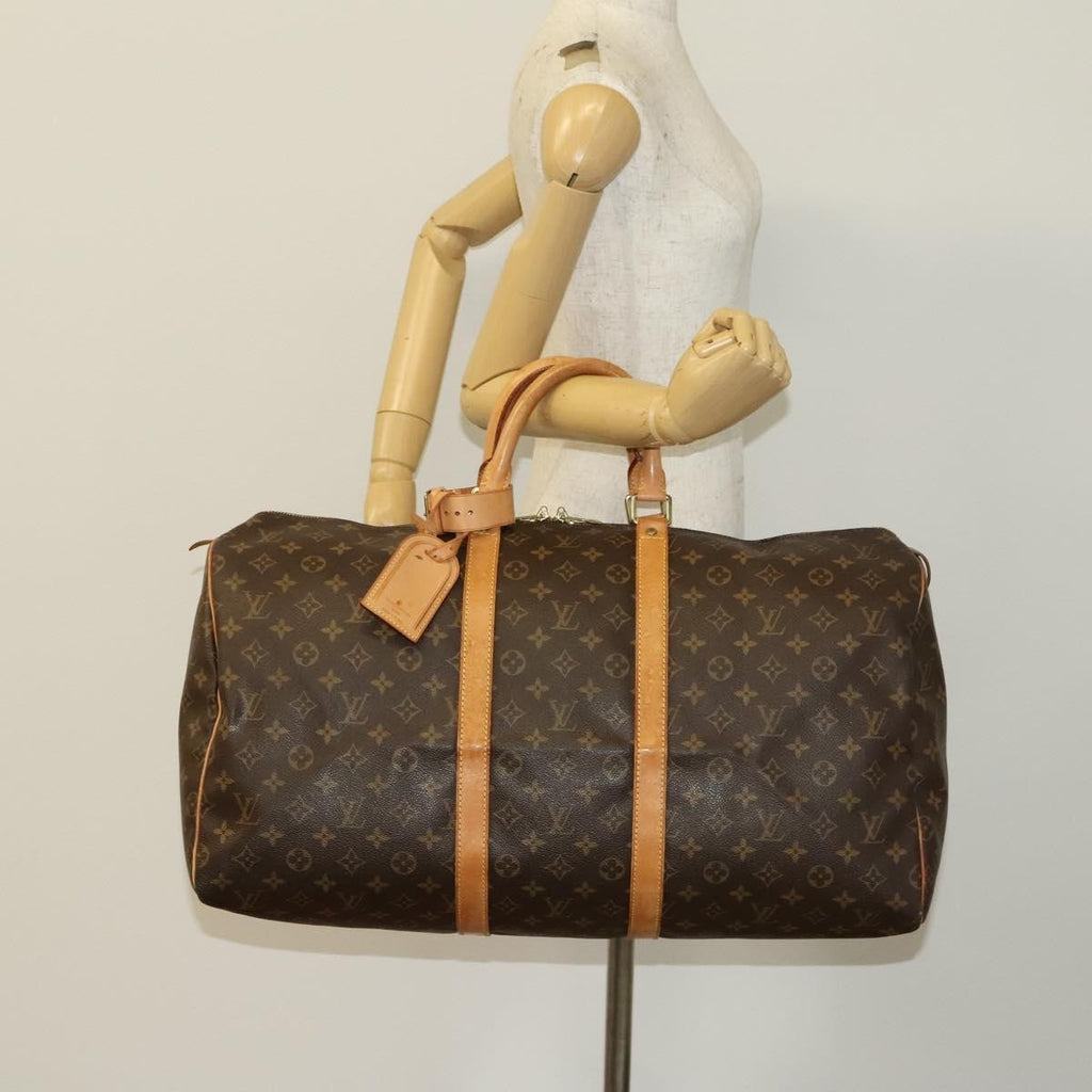 Louis Vuitton Keepall Bag Monogram Canvas Brown Canvas Travel Bag Bag (Pre-Owned)