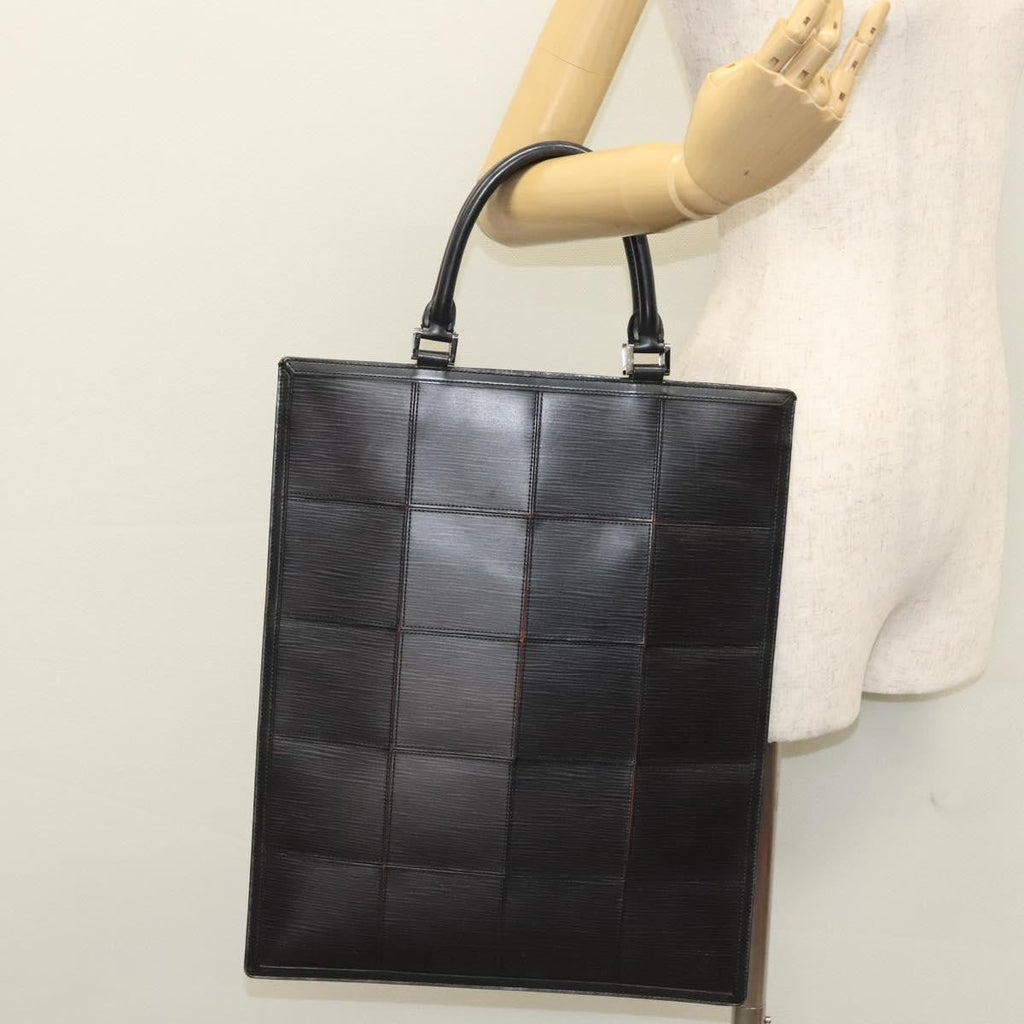 Louis Vuitton Epi Stretch Silver Fizz Handbag Epi Stretch Black Leather Handbag (Pre-Owned)