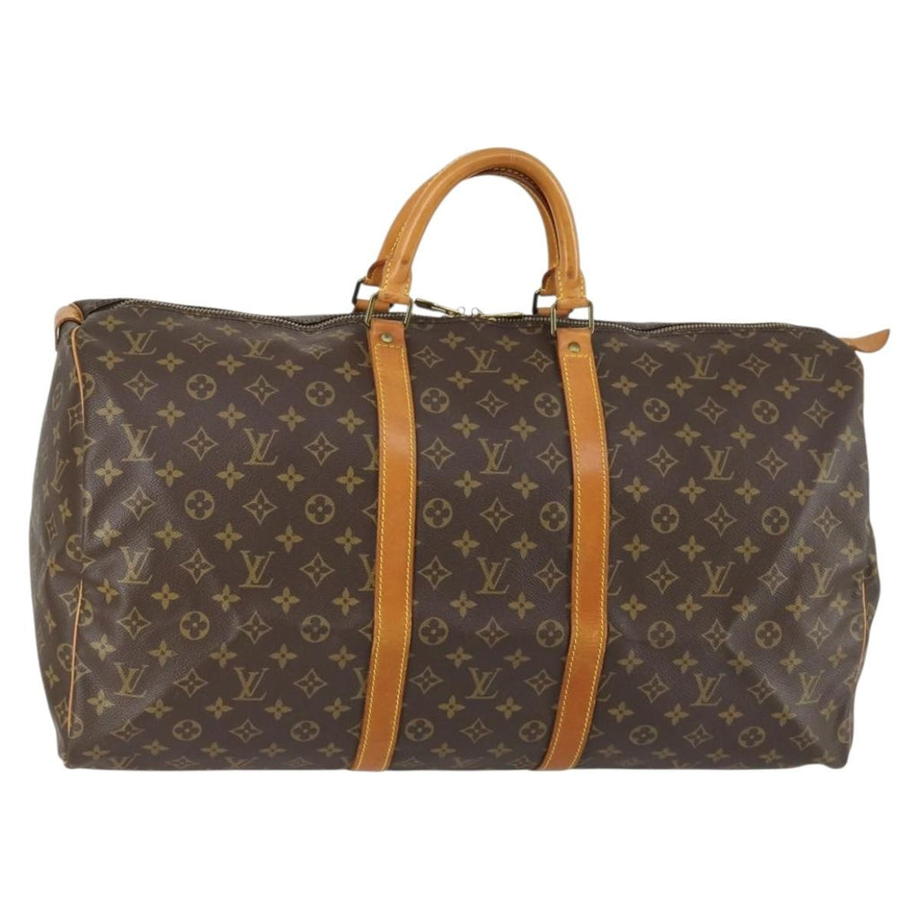 Louis Vuitton Keepall Bag Monogram Canvas Brown Canvas Travel Bag Bag (Pre-Owned)