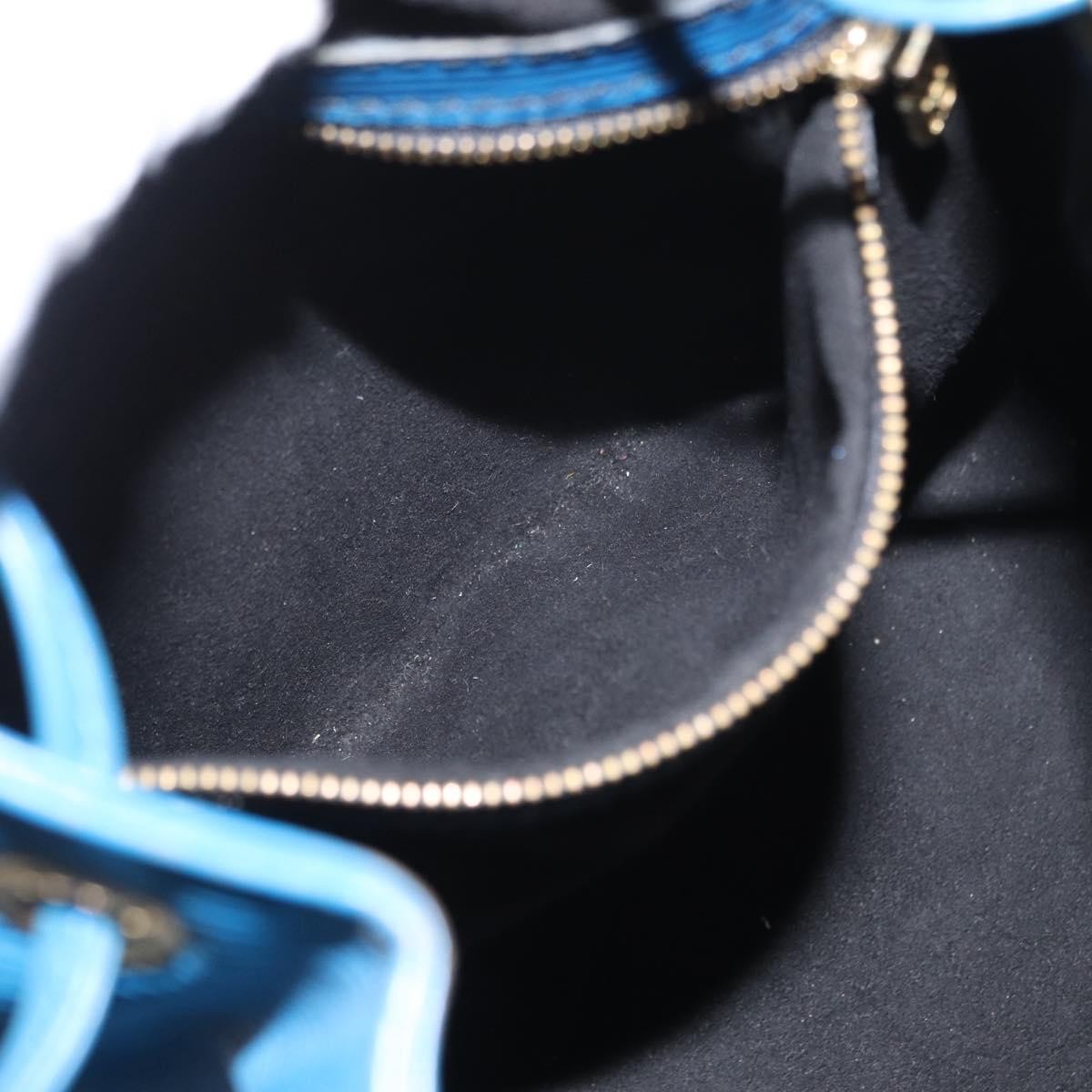 Louis Vuitton Petit Noe Handbag Epi Leather Blue Leather Shoulder Bag Bag (Pre-Owned)
