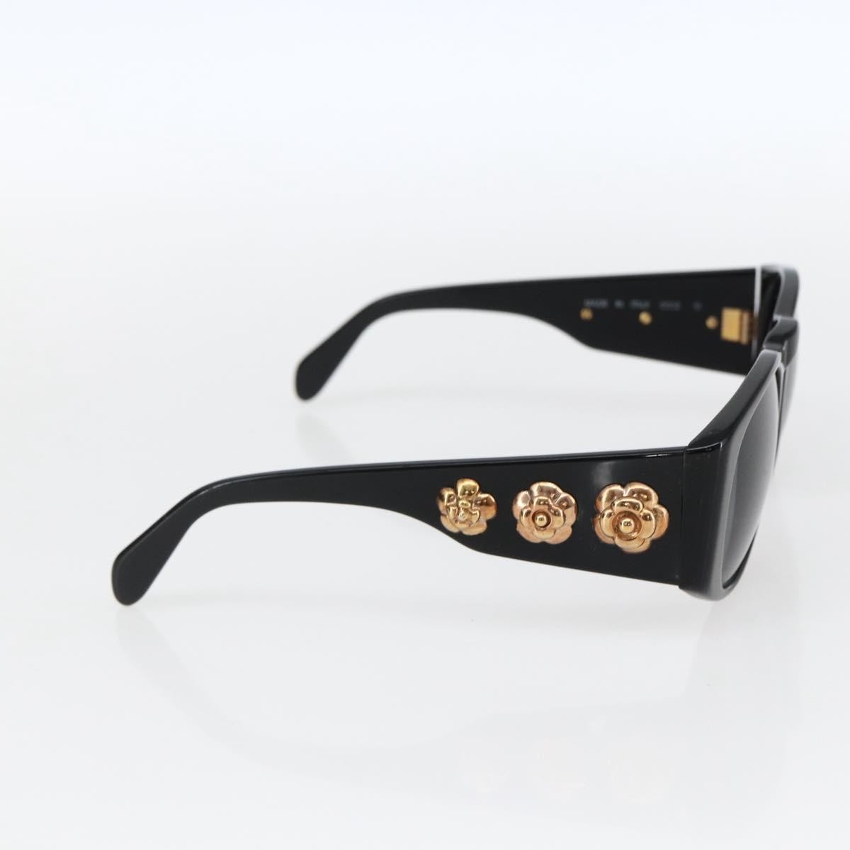 Chanel Camélia Sunglasses Plastic Black Plastic Sunglasse Accessory (Pre-Owned)