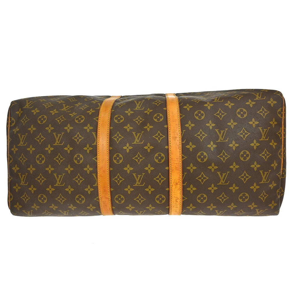 Louis Vuitton Keepall Bag Monogram Canvas Brown Canvas Travel Bag Bag (Pre-Owned)