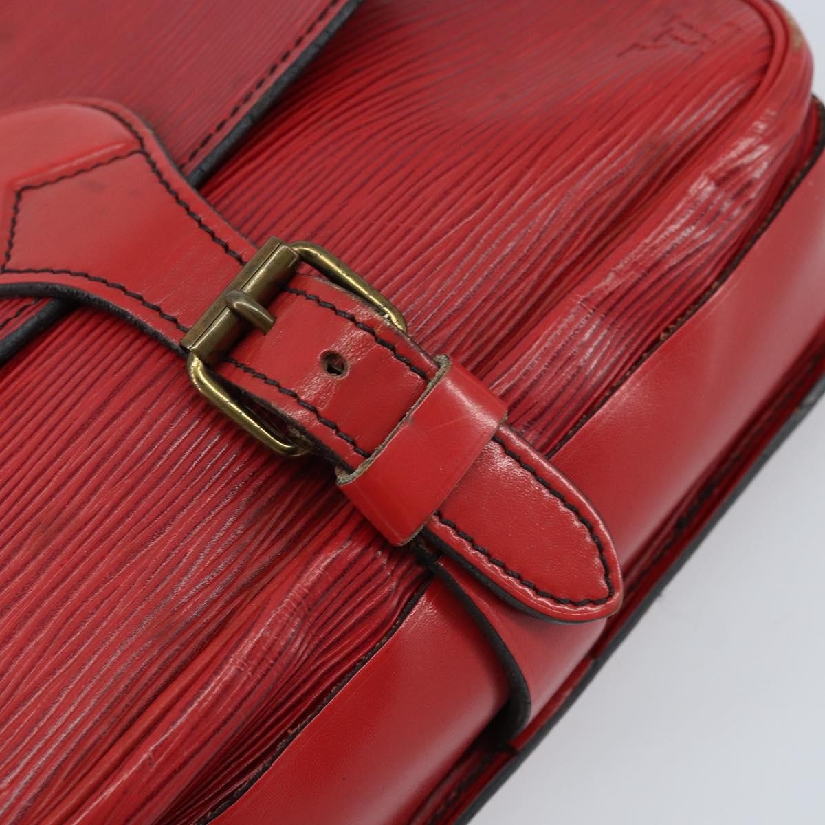 Louis Vuitton Cartouchiere Handbag Epi Leather Red Leather Shoulder Bag Bag (Pre-Owned)