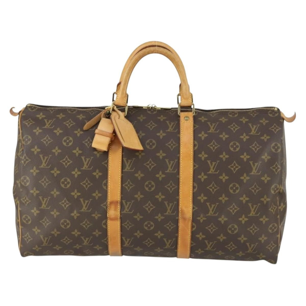 Louis Vuitton Keepall Bag Monogram Canvas Brown Canvas Travel Bag Bag (Pre-Owned)