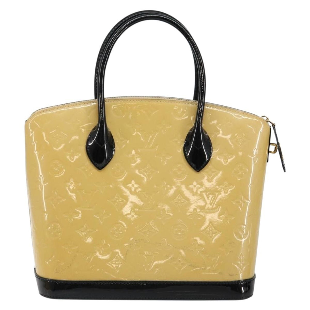 Louis Vuitton Lockit Handbag Monogram Vernis Beige Patent_Leather Tote Bag Bag (Pre-Owned)