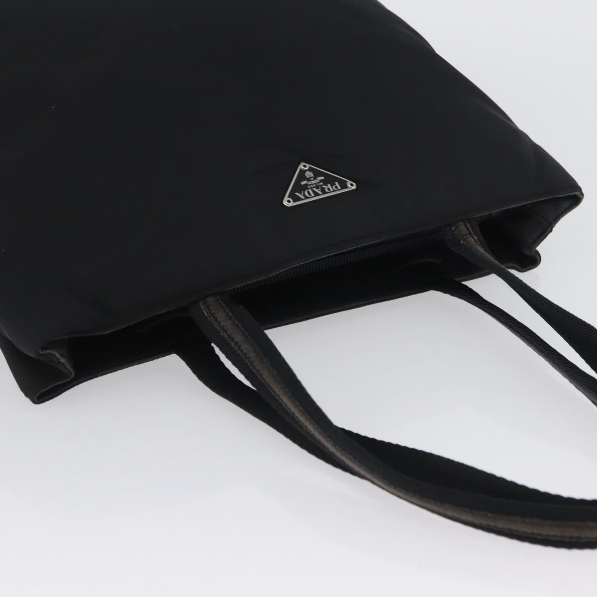 Prada Vintage Tote Nylon Black Nylon Tote Bag Bag (Pre-Owned)