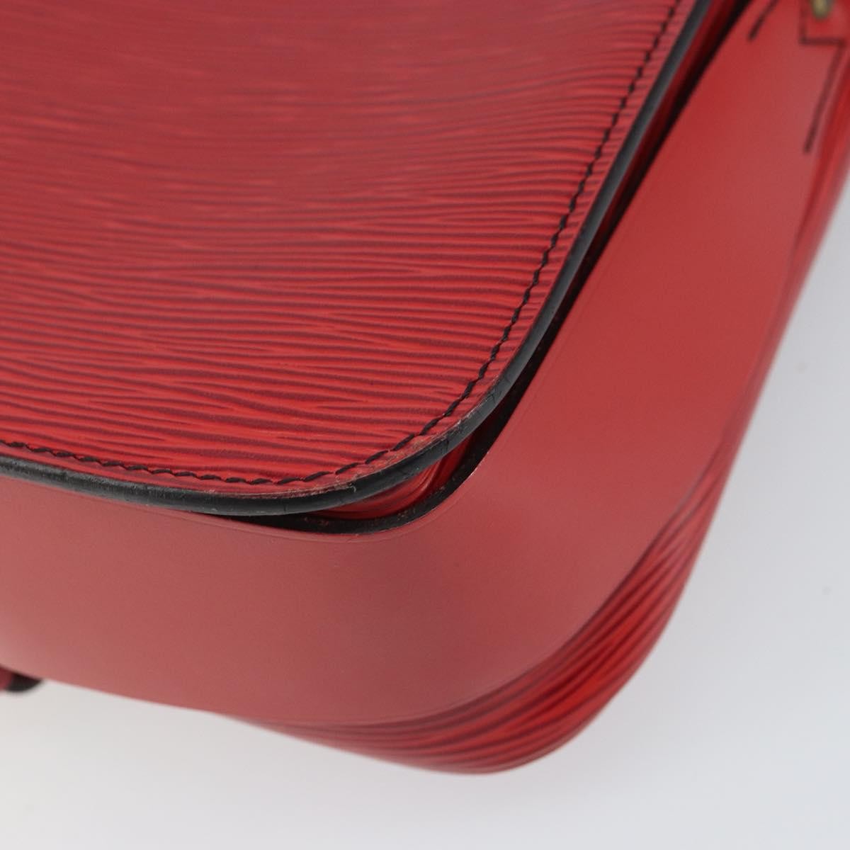 Louis Vuitton Cartouchiere Handbag Epi Leather Red Leather Shoulder Bag Bag (Pre-Owned)
