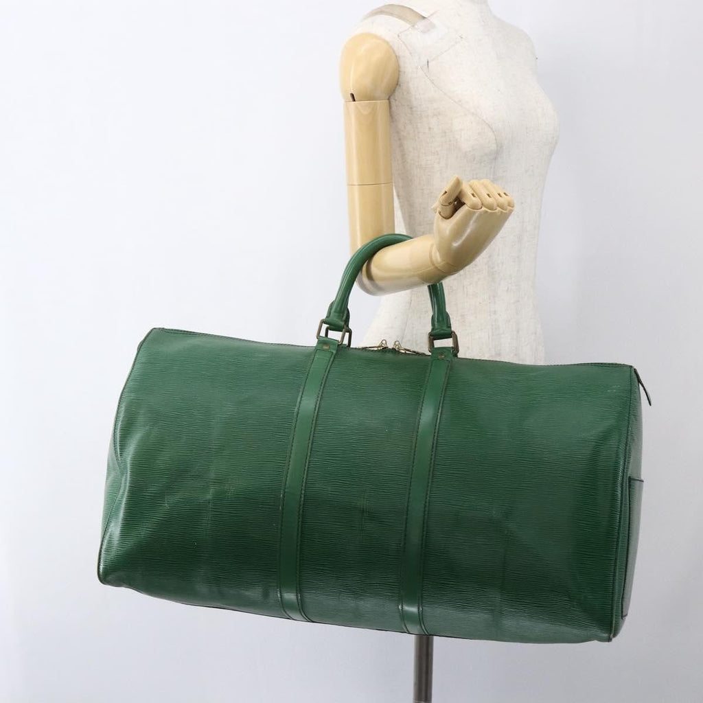 Louis Vuitton Keepall Bag Epi Leather Green Epi Leather Travel Bag Bag (Pre-Owned)