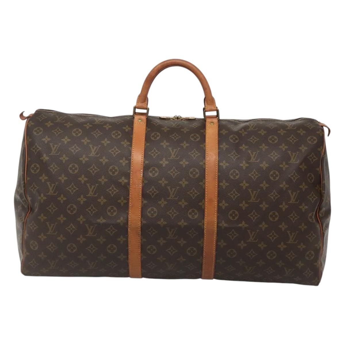 Louis Vuitton Keepall Bag Monogram Canvas Brown Canvas Travel Bag Bag (Pre-Owned)
