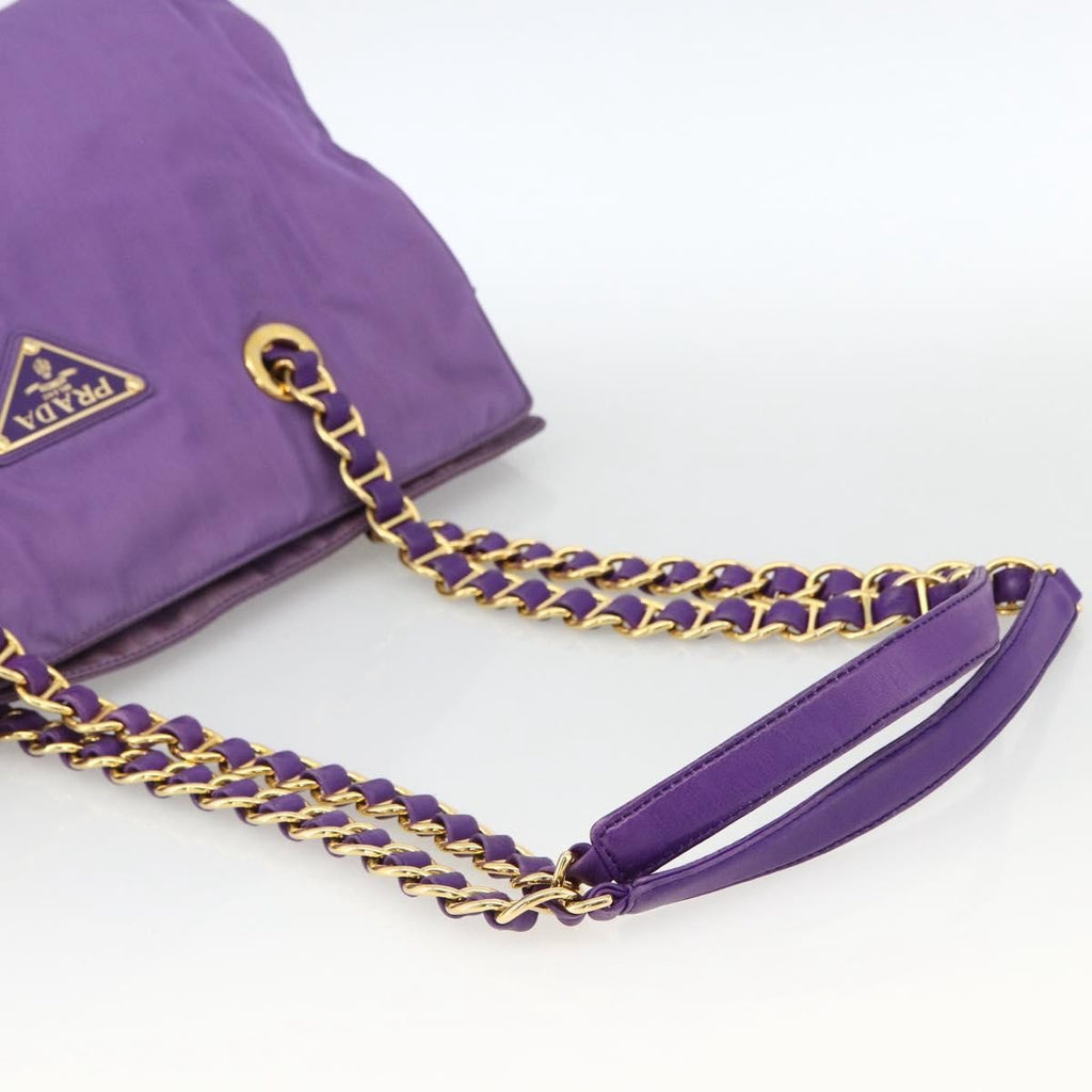 Prada Vintage Shoulder Bag Tessuto Purple Nylon Shoulder Bag Bag (Pre-Owned)