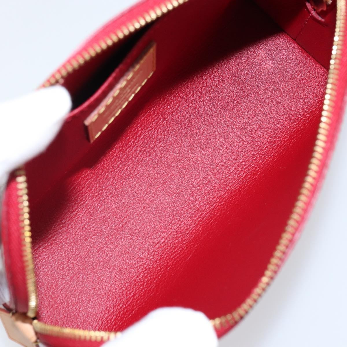 Louis Vuitton Cosmetic Pouch Limited Edition Monogram Vernis Rayures Red Patent_Leather Bag (Pre-Owned)