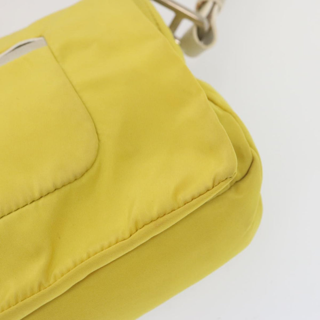 Prada Vintage Shoulder Bag Tessuto Yellow Nylon Shoulder Bag Bag (Pre-Owned)