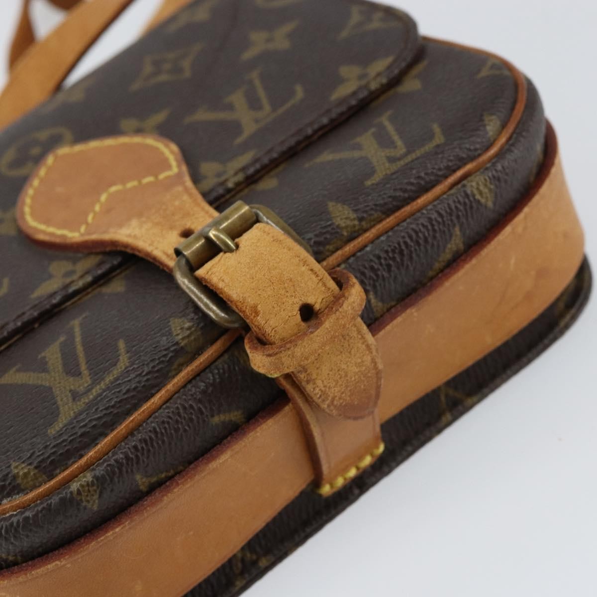 Louis Vuitton Cartouchiere Handbag Monogram Canvas Brown Canvas Shoulder Bag Bag (Pre-Owned)