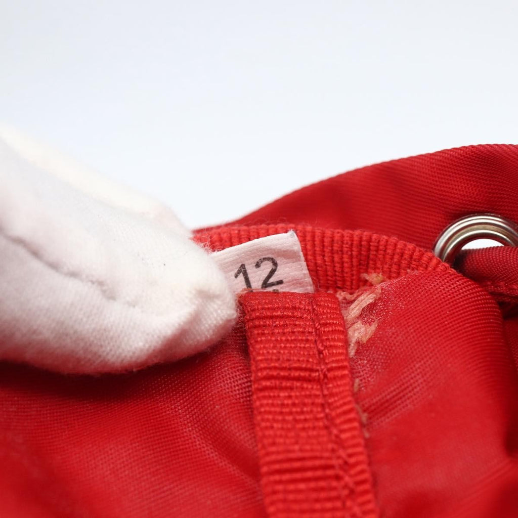 Prada Drawstring Wristlet Bucket Bag Tessuto Red Nylon Clutche & Pouche Bag (Pre-Owned)