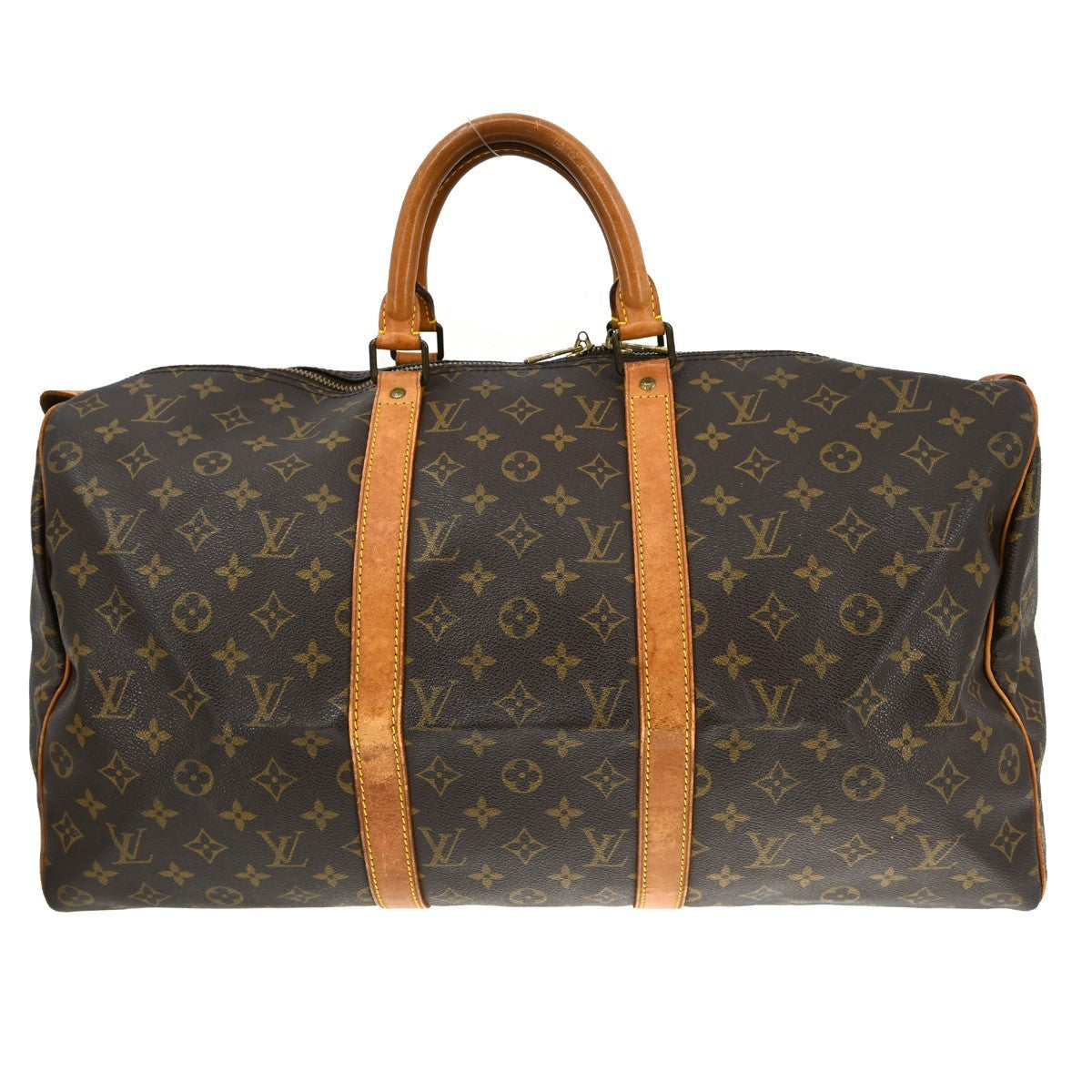 Louis Vuitton Keepall Bag Monogram Canvas Brown Canvas Travel Bag Bag (Pre-Owned)