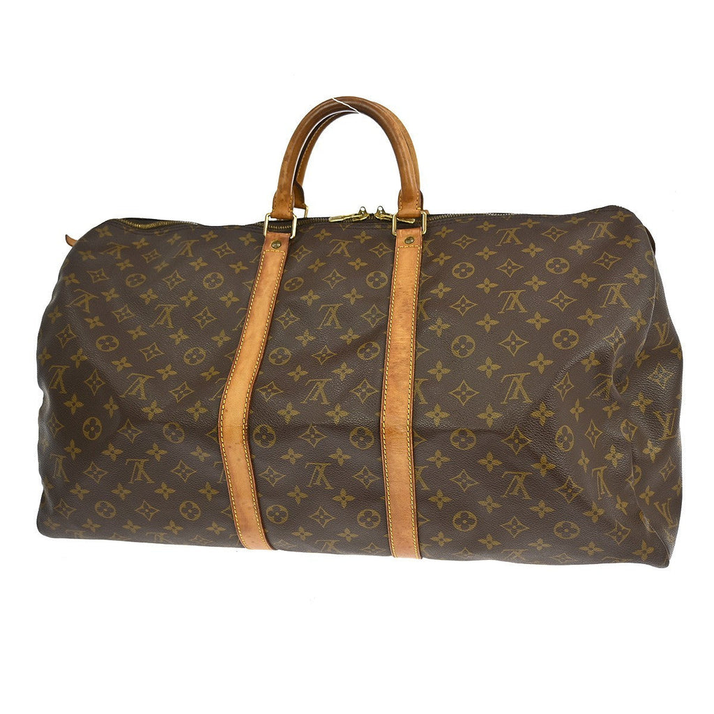 Louis Vuitton Keepall Bag Monogram Canvas Brown Canvas Travel Bag Bag (Pre-Owned)