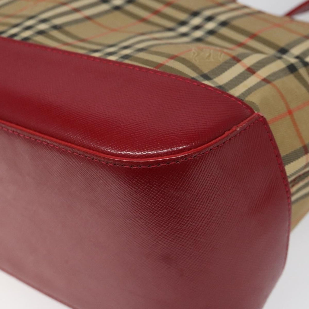 Burberry Nova Check Handbag Nova Check Canvas And Leather Beige Canvas Handbag (Pre-Owned)