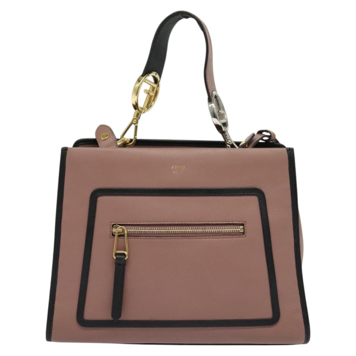 Fendi Runaway Bag Leather Pink Leather Bag (Pre-Owned)