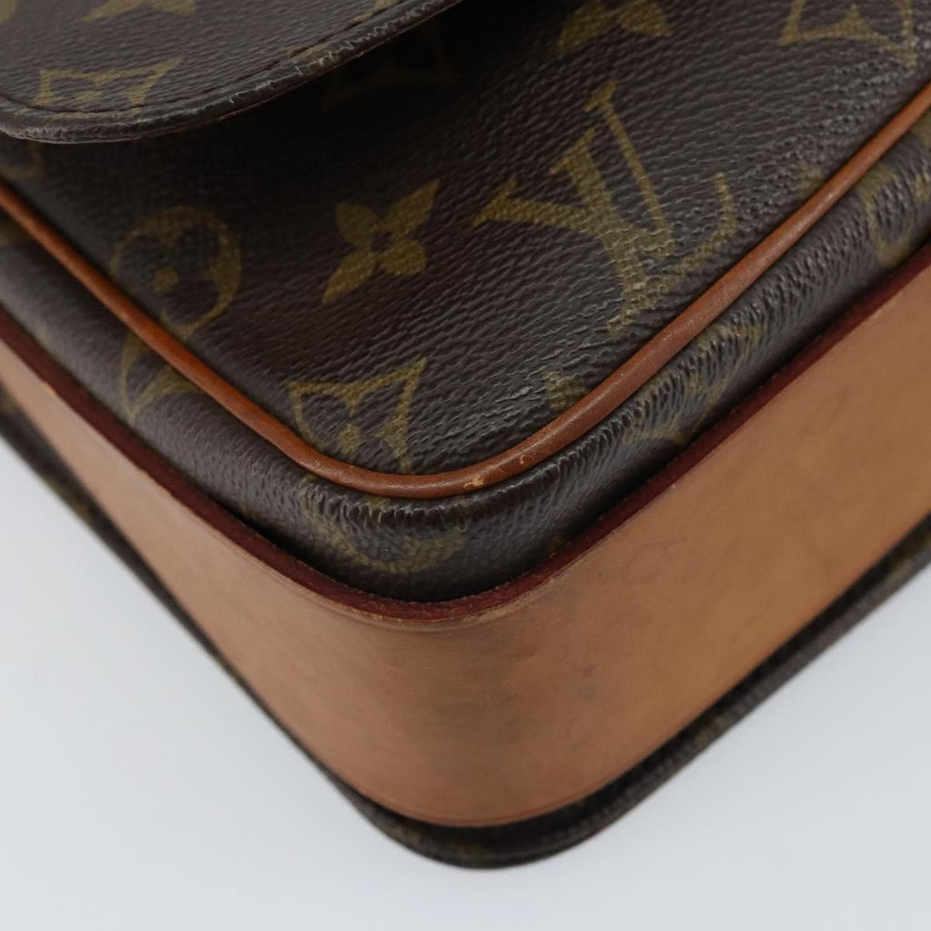 Louis Vuitton Cartouchiere Handbag Monogram Canvas Brown Canvas Shoulder Bag Bag (Pre-Owned)
